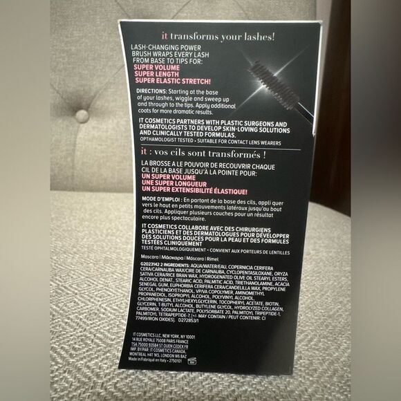 IT Cosmetics Superhero Mascara | Mini 5mL | Elastic Stretch Volumizing - Picture 2 of 2